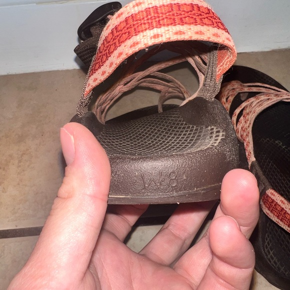 Chaco Coral and Black Strappy Sandals - Picture 3 of 3